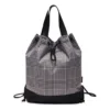 Bolso tipo cubo a cuadros «Grey»