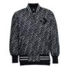 Bomber acolchada AOP, tallas asiáticas «Negro Blanco»