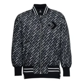 Bomber acolchada AOP, tallas asiáticas «Negro Blanco»
