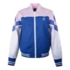 Bomber de béisbol sin acolchar, tallas asiáticas «Rosa, azul y blanco»