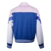 Bomber de béisbol sin acolchar, tallas asiáticas «Rosa, azul y blanco»