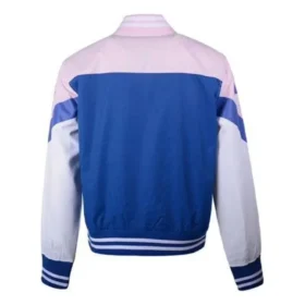 Bomber de béisbol sin acolchar, tallas asiáticas «Rosa, azul y blanco»