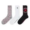 Calcetines cortos con estampado de logotipo «Black Grey White»