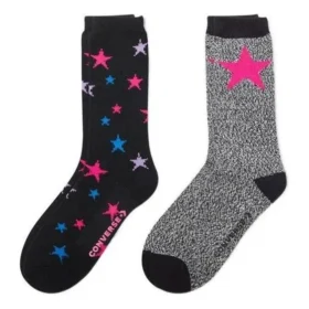 Calcetines cortos con logotipo de estrella, dos pares «Negro Gris» Calcetines cortos con logotipo de estrella, dos pares «Negro Gris»