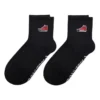 Calcetines cortos con parche bordado para zapatillas, dos pares «Negro»