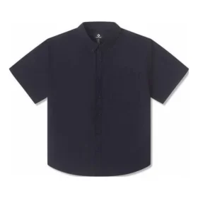 Camisa básica de manga corta tejida Tallas asiáticas «Negro»