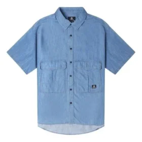Camisa de cambray de alta calidad, tallas asiáticas «Azul índigo»