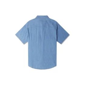 Camisa de cambray de alta calidad, tallas asiáticas «Azul índigo»