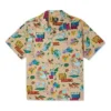 Camisa de estampado vegetal Resort Tallas asiáticas «Nomad Khaki»
