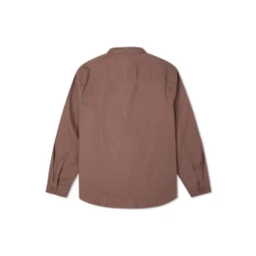 Camisa de manga larga con botones y bolsillos de carpintero, tallas asiáticas «Nuez de Brasil»