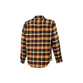 Camisa de manga larga con botones y estampado de cuadros a juego, tallas asiáticas «Amarilla»