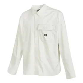 Camisa de manga larga con botones y tejido de sarga Tallas asiáticas «Blanco»