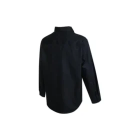 Camisa de manga larga con botones y tejido de sarga Tallas asiáticas «Negro»