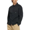 Camisa de manga larga con botones y tejido de sarga Tallas asiáticas «Negro»