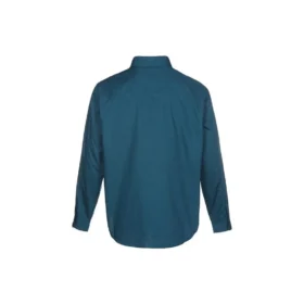 Camisa de manga larga con botones y tejido de sarga, tallas asiáticas «Verde»
