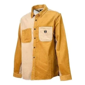 Camisa de pana con bloques de color, tallas asiáticas, «marrón claro»