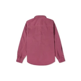 Camisa de sarga de manga larga con botones Tallas asiáticas «Berry»