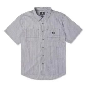 Camisa de sastre a rayas con botones, tejido, tallas asiáticas «Gris»