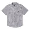 Camisa de sastre a rayas con botones, tejido, tallas asiáticas «Gris»