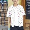 Camisa Park Gym con estampado integral Tallas asiáticas «Blanco»