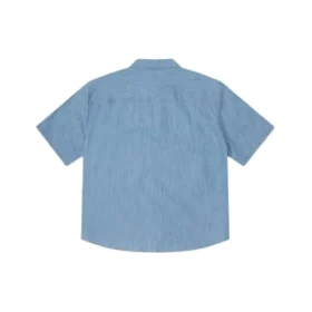 Camisa utilitaria con logotipo en denim, tallas asiáticas «LT Retro Blue»