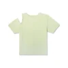 Camiseta asimétrica ajustada de punto retorcido, tallas asiáticas, «Verde»