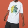 Camiseta blanca de manga corta transpirable con estampado de cara sonriente de Converse para hombre