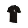 Camiseta casual de manga corta con cuello redondo y estampado en la espalda para hombre de Converse, color negro