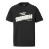 Camiseta casual de manga corta Converse para hombre con estampado de letras sueltas, color negro