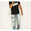Camiseta casual de manga corta Converse para hombre con estampado de letras sueltas, color negro