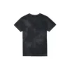Camiseta casual retro lavada de manga corta, negra