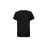 Camiseta clásica básica de corte ajustado con estampado y manga corta, color negro