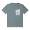 Camiseta con bolsillo con cremallera, tallas asiáticas, «Verde ceniza»