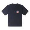Camiseta con bolsillo y parche de fruta, tallas asiáticas «Negro»