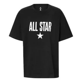 Camiseta con el logotipo de Chuck Taylor All Star, tallas asiáticas «Negro/Blanco»