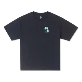 Camiseta con estampado de setas Tallas asiáticas «Negro verde azulado»