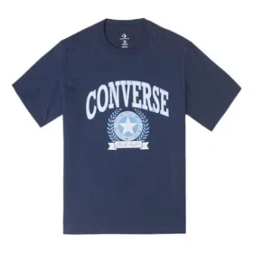 Camiseta con estampado retro universitario, tallas asiáticas «Azul»