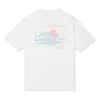 Camiseta con gráfico de surf para actividades de verano, tallas asiáticas «Blanca»