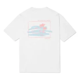 Camiseta con gráfico de surf para actividades de verano, tallas asiáticas «Blanca»