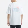 Camiseta con gráfico de surf para actividades de verano, tallas asiáticas «Blanca»