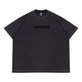 Camiseta con lavado de skateboard, tallas asiáticas, «Negro lavado»