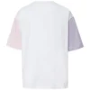 Camiseta con logo estampado, tallas asiáticas «Blanco Rosa»
