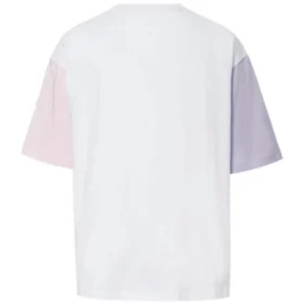 Camiseta con logo estampado, tallas asiáticas «Blanco Rosa»