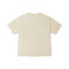 Camiseta con logotipo en abertura y costuras en contraste, tallas asiáticas «Beige»