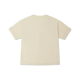 Camiseta con logotipo en abertura y costuras en contraste, tallas asiáticas «Beige»