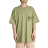 Camiseta con logotipo en el bolsillo, tallas asiáticas «Verde militar»