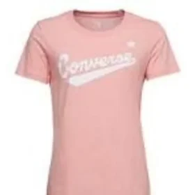 Camiseta con logotipo en el centro delantero, tallas asiáticas «Rosa Blanco»