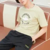Camiseta con parche Chuck, tallas asiáticas, «Olive Aura»