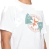 Camiseta con parche distorsionado, tallas asiáticas «Blanco Naranja Verde azulado»