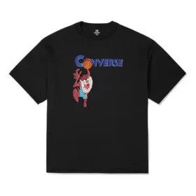 Camiseta Converse x Space Jam: A New Legacy Court Ready, tallas asiáticas, «Negro»